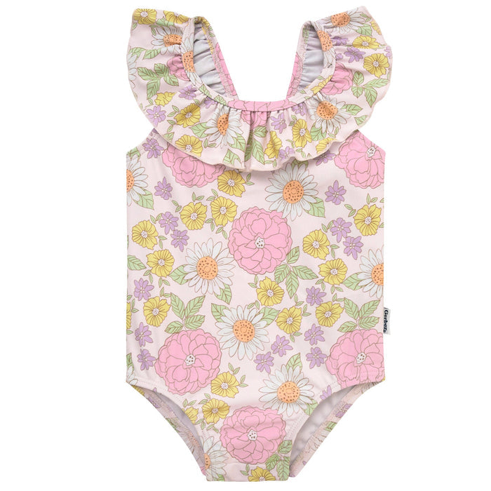 Baby Girls Retro Floral Swimsuit