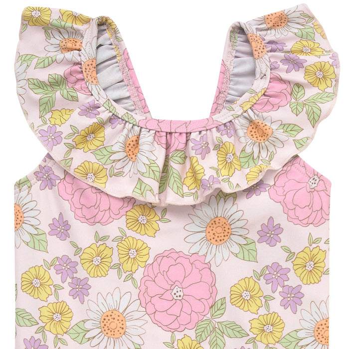 Baby Girls Retro Floral Swimsuit