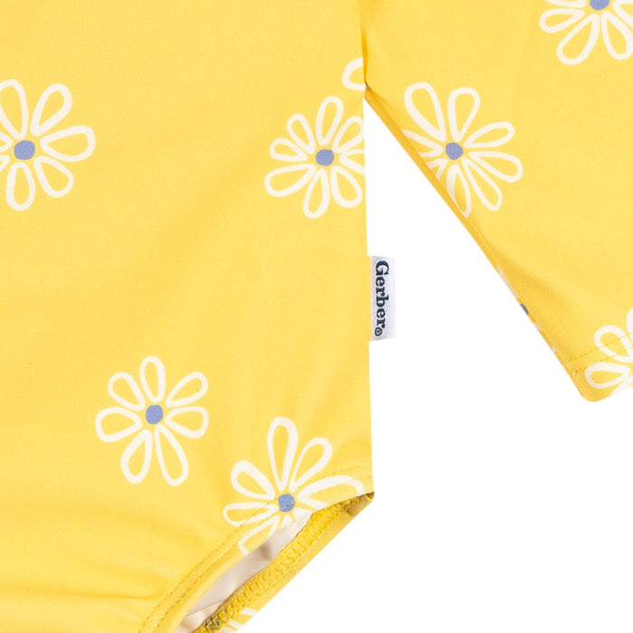 Baby Girls Yellow Daisies Rashguard Suit Swimwear Gerber®