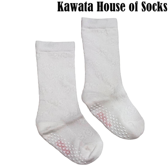 Baby & Kids Thin and Breathable Cotton Long Socks ( Ribbon Prints Design )