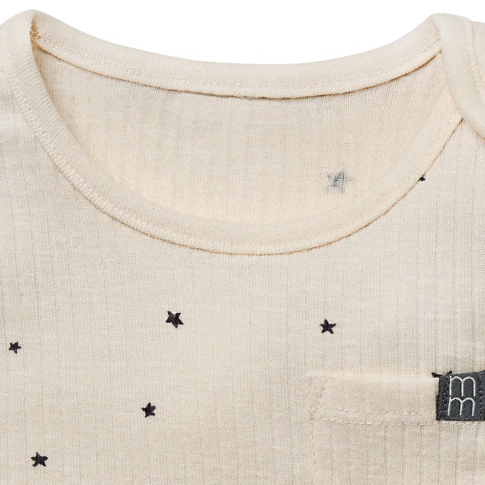 Baby Neutral Lt Beige Moon Stars Tank Top With Pocket Tops Modern Moments™ by Gerber®