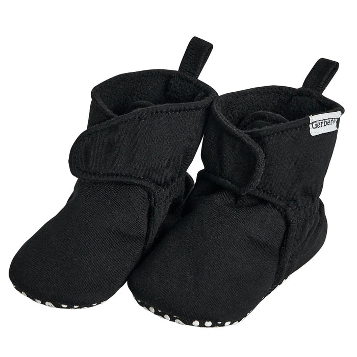 Baby Boys Black Soft Booties