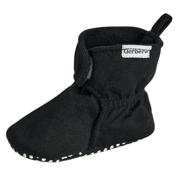 Baby Boys Black Soft Booties