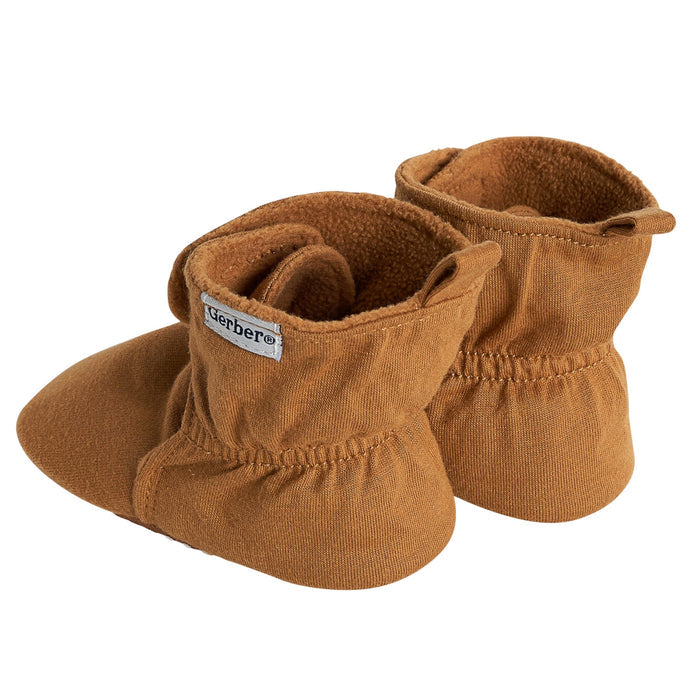 Baby Boys Brown Soft Booties