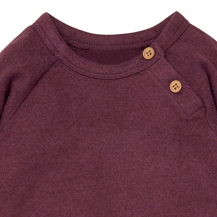 Baby Boys Purple Heather Raglan Sleeve & Long Leg Romper Rompers Modern Moments™ by Gerber®
