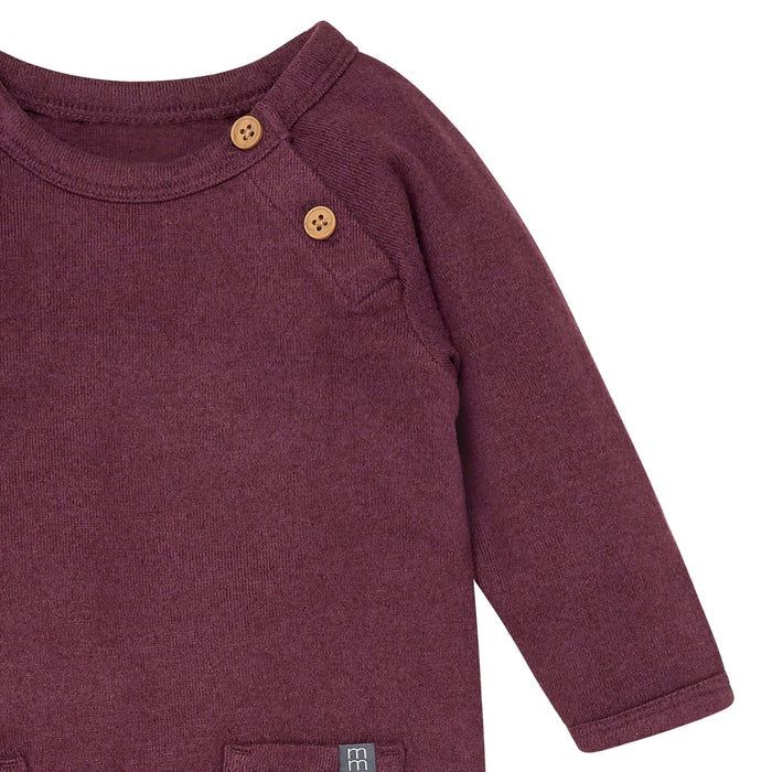 Baby Boys Purple Heather Raglan Sleeve & Long Leg Romper Rompers Modern Moments™ by Gerber®