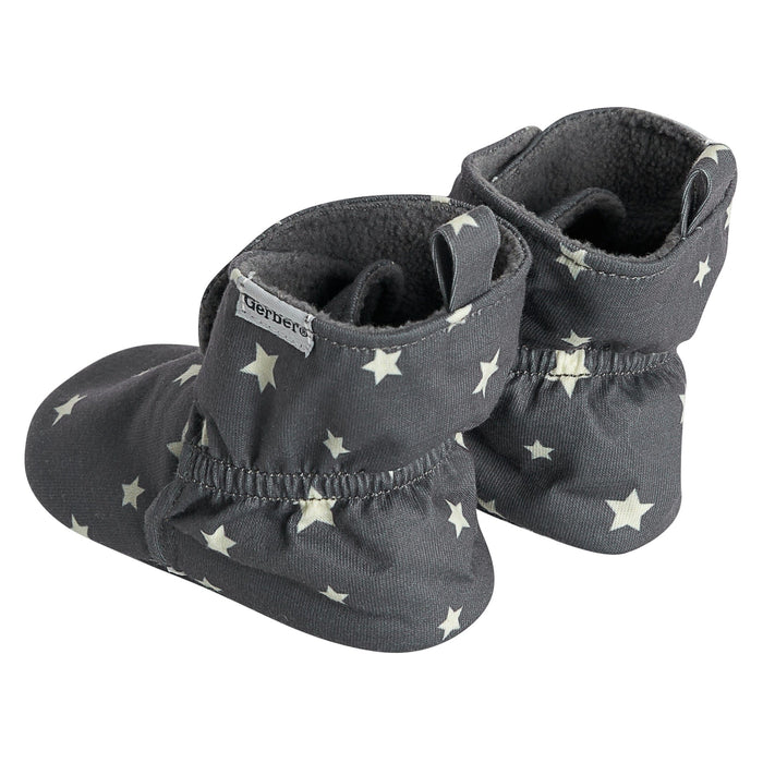 Baby Neutral Grey/White Soft Booties