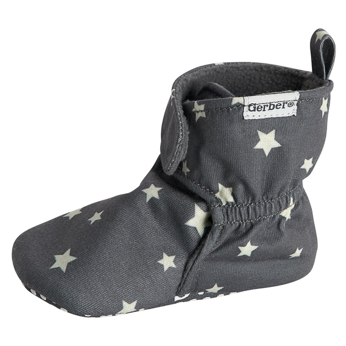 Baby Neutral Grey/White Soft Booties