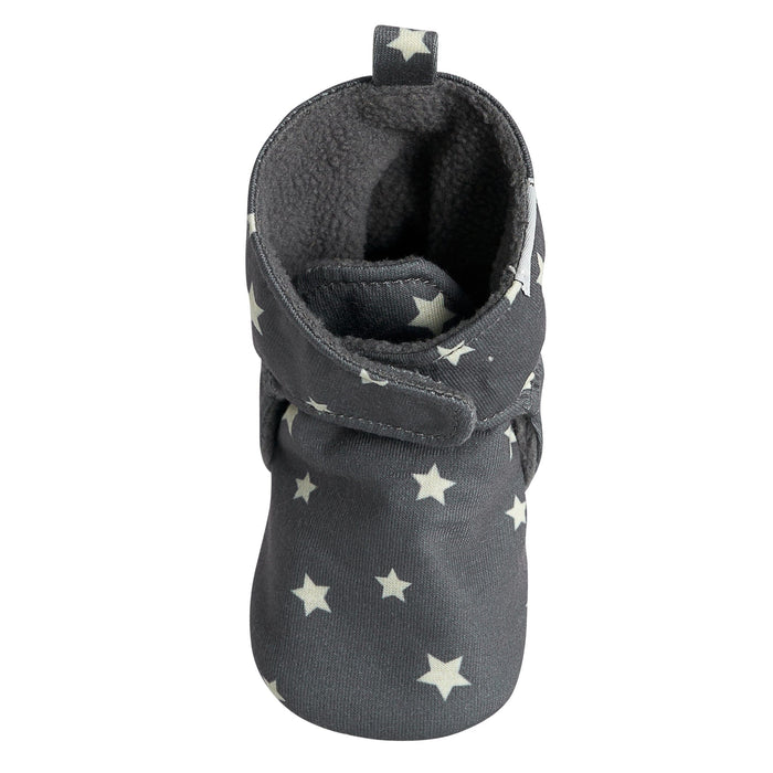 Baby Neutral Grey/White Soft Booties