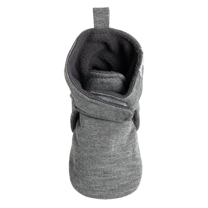 Baby Neutral Grey Heather Soft Booties