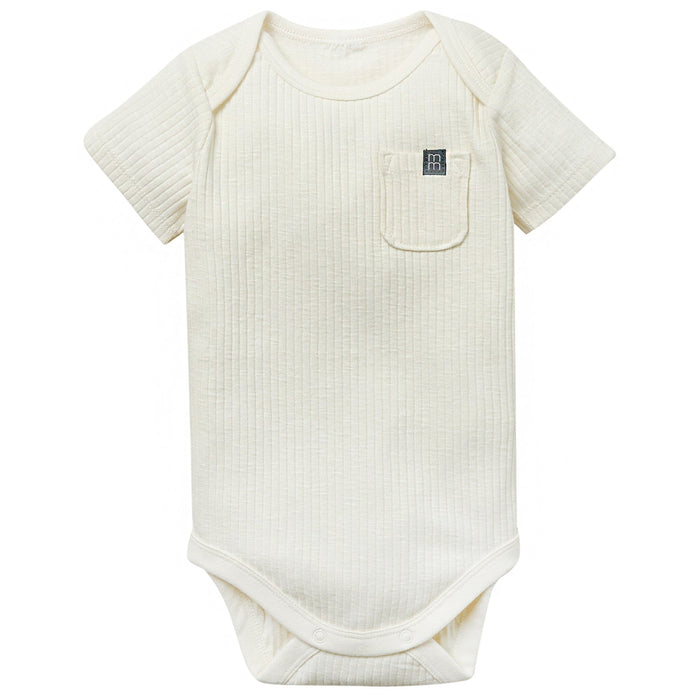 Baby Neutral Ivory Short Sleeve Bodysuit Tops Modern Moments™ by Gerber®