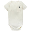 Baby Neutral Ivory Short Sleeve Bodysuit Tops Modern Moments™ by Gerber®