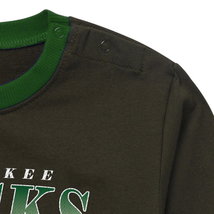 Baby Neutral Milwaukee Bucks Sweatshirt Bubble Romper Rompers Gerber®