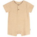 Baby Neutral Oatmeal Heather Short Sleeve Romper rompers Gerber®