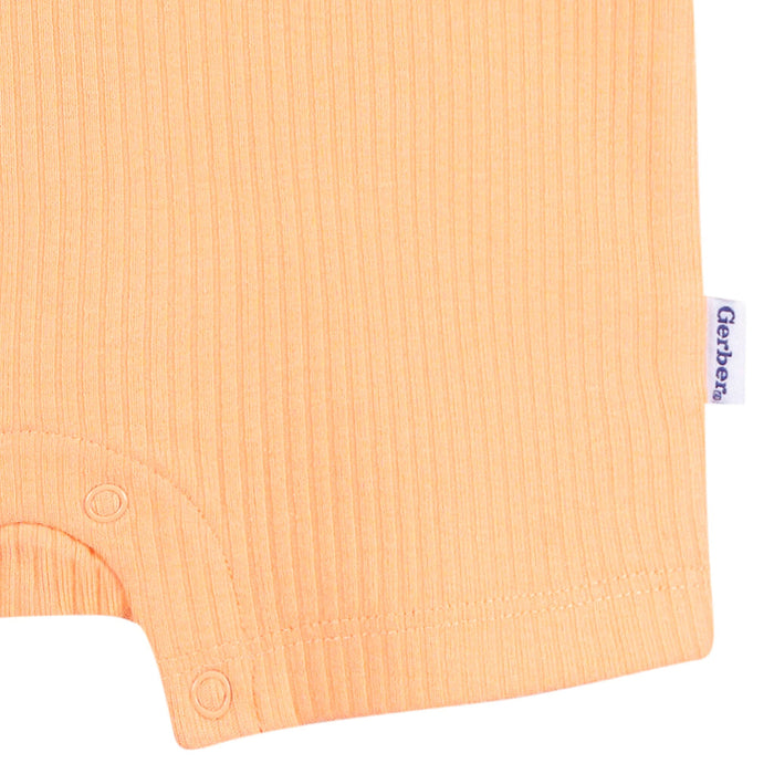 Baby Neutral Peach Short Sleeve Romper rompers Gerber®