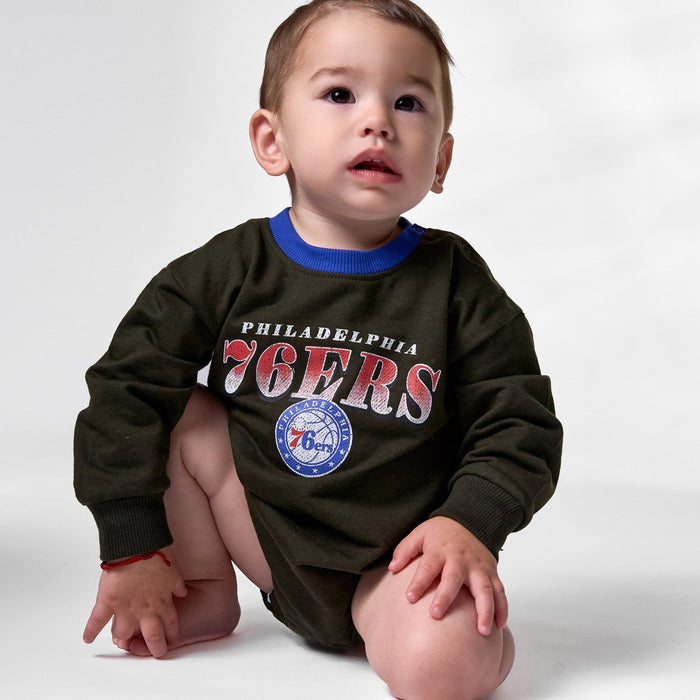 Baby Neutral Philadelphia 76ers Sweatshirt Bubble Romper NBA NBA®