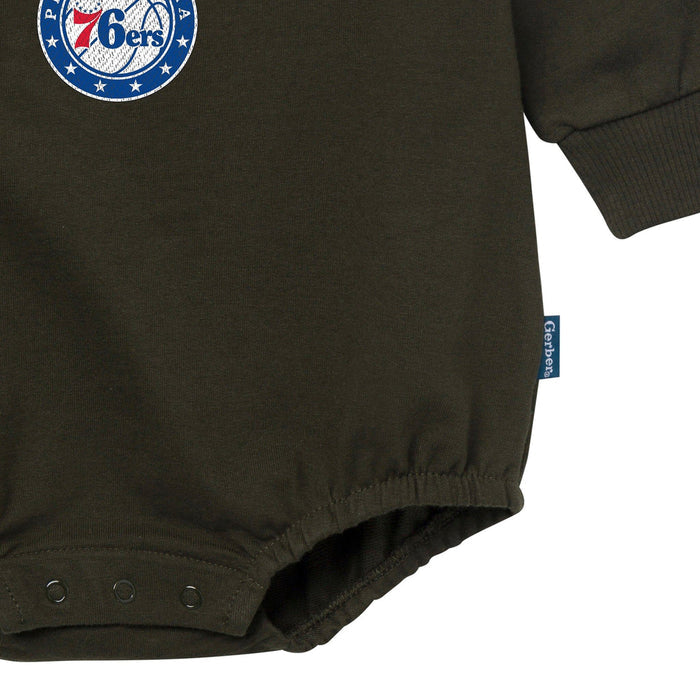 Baby Neutral Philadelphia Sixers Sweatshirt Bubble Romper Rompers Gerber®