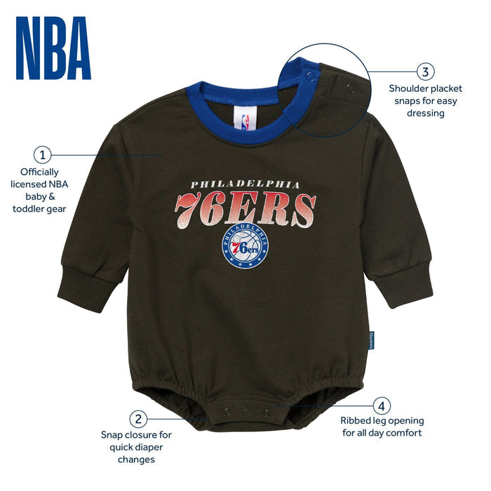 Baby Neutral Philadelphia Sixers Sweatshirt Bubble Romper Rompers Gerber®