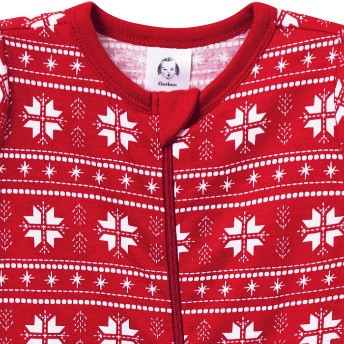 Baby Neutral Red Fair Isle Sleep 'N Play sleepwear Gerber®