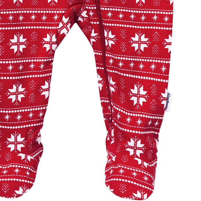 Baby Neutral Red Fair Isle Sleep 'N Play sleepwear Gerber®