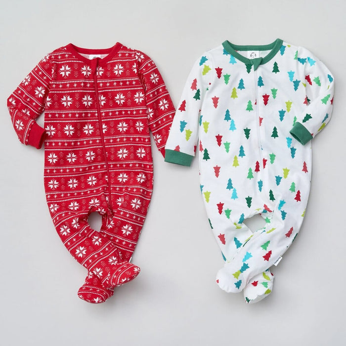 Baby Neutral Red Fair Isle Sleep 'N Play sleepwear Gerber®