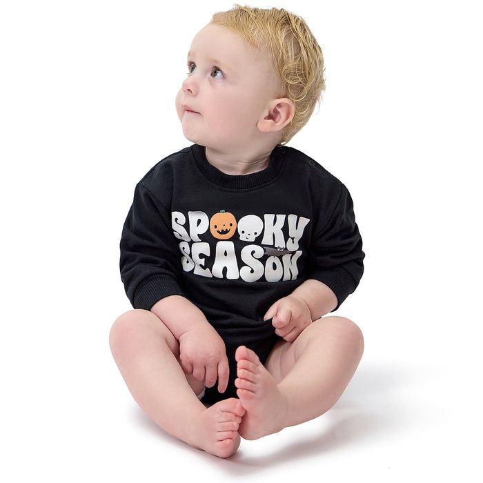 Baby Neutral Spooky Season Sweatshirt Bubble Romper rompers Onesies® Brand