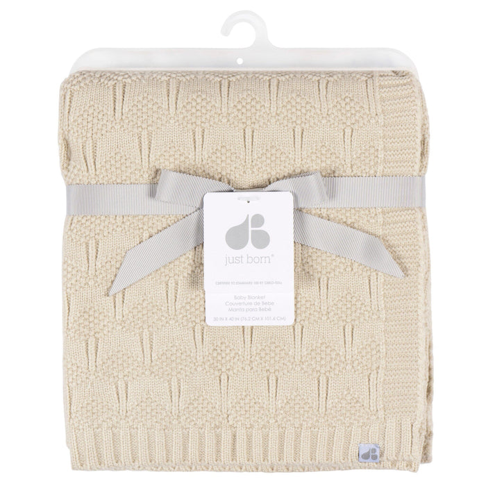 Baby Neutral Tan Sweater Knit Blanket Blankets Gerber®