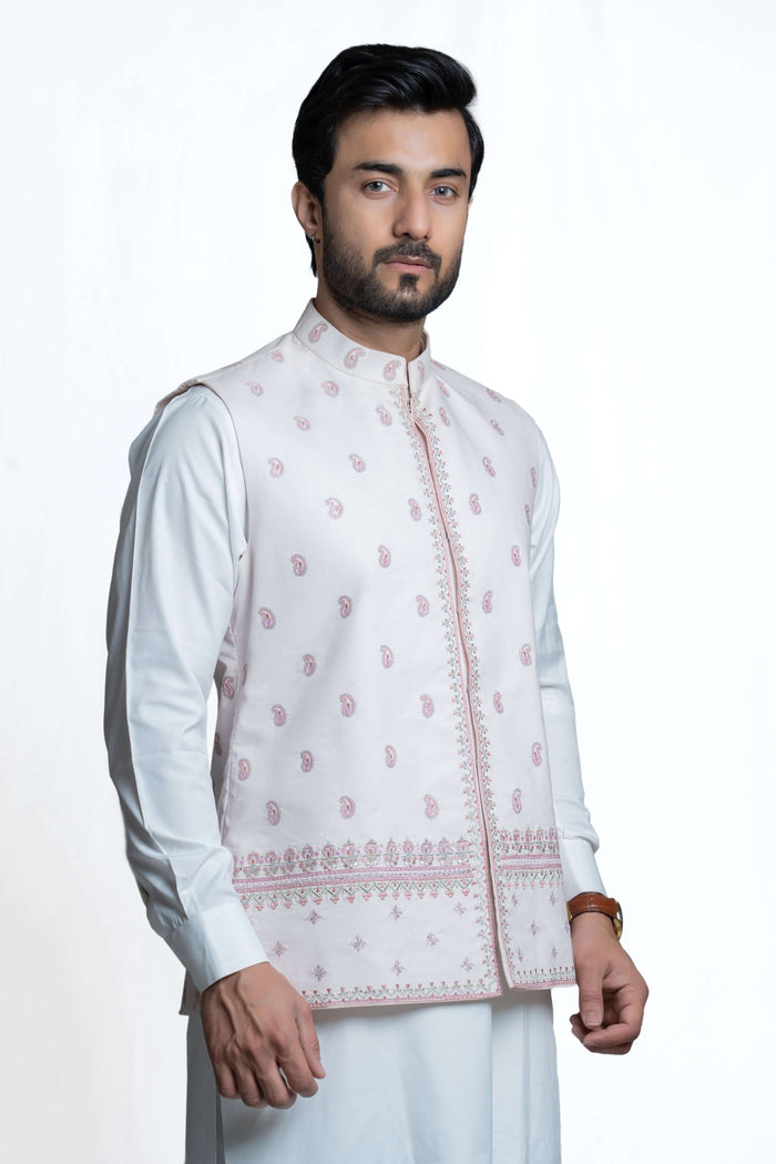 Baby Pink Waistcoat with Persian