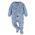 Baby & Toddler Boys Blue Penguins Footed Fleece Pajamas Sleepwear Gerber®