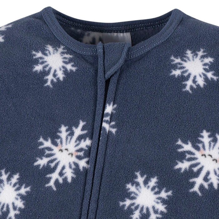 Baby & Toddler Boys Blue Snowflakes Footed Fleece Pajamas Sleepwear Gerber®