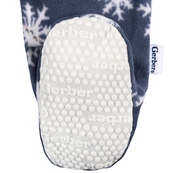 Baby & Toddler Boys Blue Snowflakes Footed Fleece Pajamas Sleepwear Gerber®