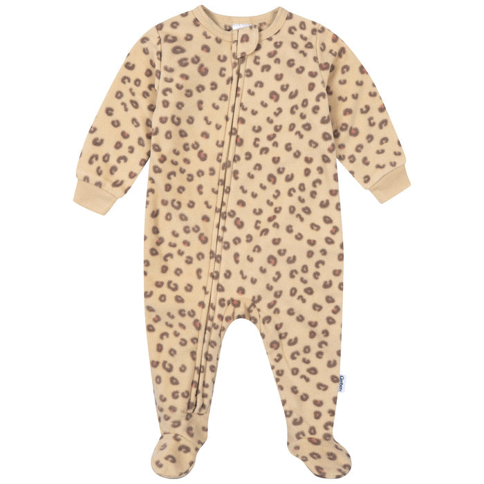 Baby & Toddler Girls Leopard Footed Fleece Pajamas sleepwear Gerber®