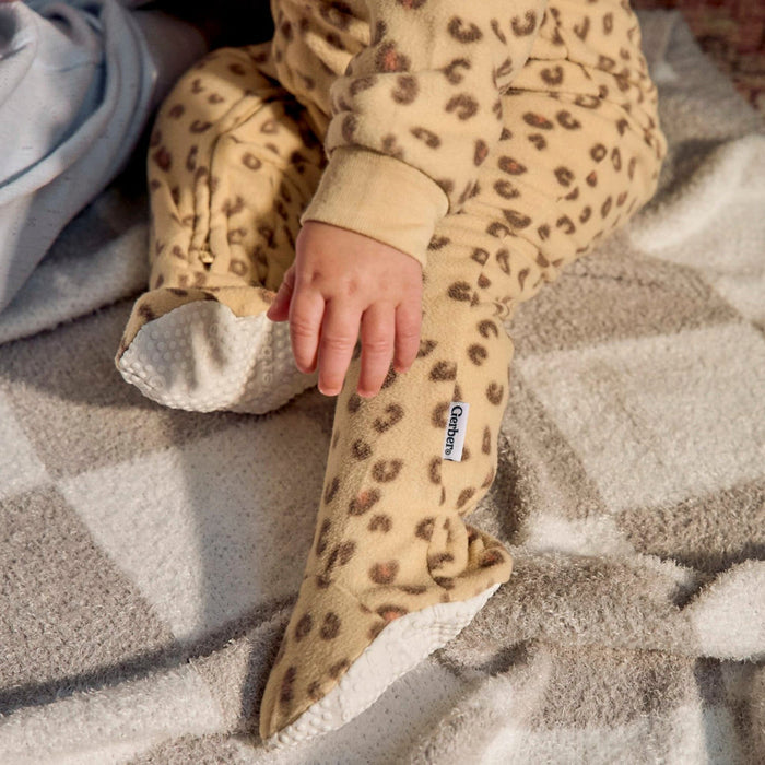 Baby & Toddler Girls Leopard Footed Fleece Pajamas Sleepwear Gerber®
