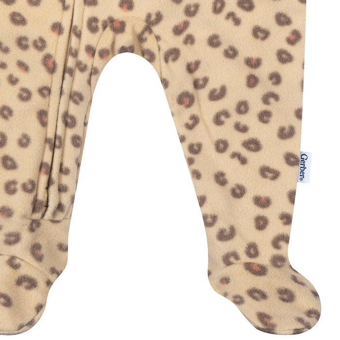 Baby & Toddler Girls Leopard Footed Fleece Pajamas sleepwear Gerber®