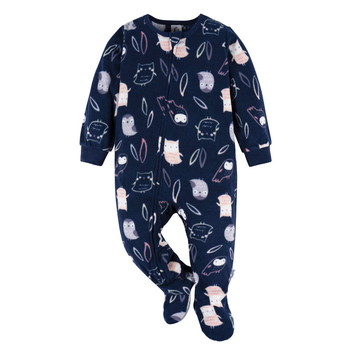 Baby & Toddler Girls Owls Footed Fleece Pajamas Sleepwear Gerber®