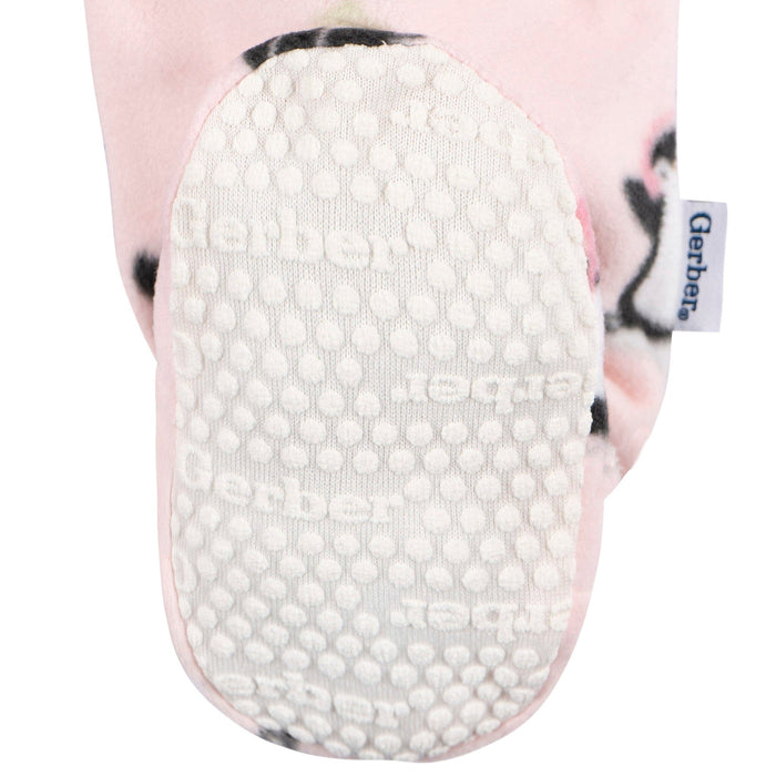 Baby & Toddler Girls Pink Penguins Footed Fleece Pajamas Sleepwear Gerber®