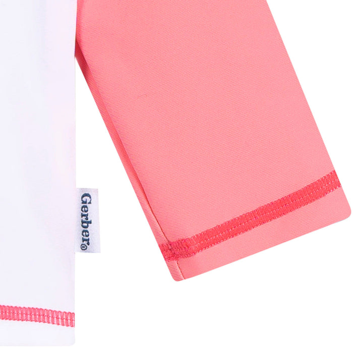 Baby & Toddler Girls Pink Rashguard Top Swimwear Gerber®