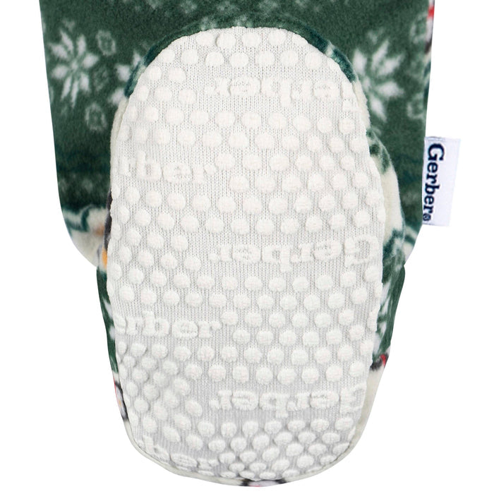 Baby & Toddler Neutral Green Fair Isle Footed Fleece Pajamas Sleepwear Gerber®