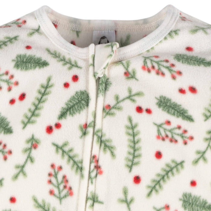 Baby & Toddler Neutral Mistletoe Footed Fleece Pajamas Sleepwear Gerber®