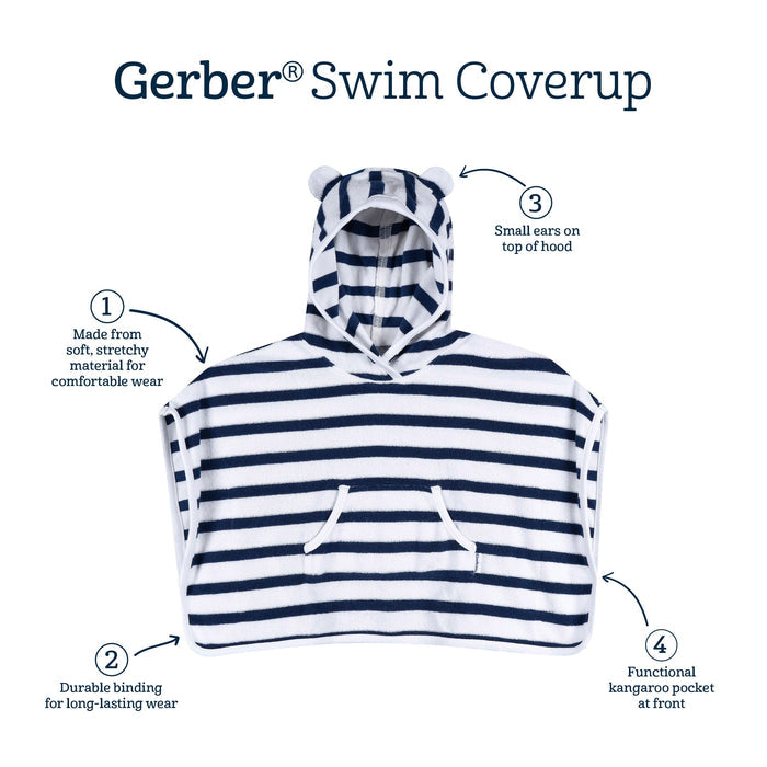 Baby Boys Navy Swim Coverup swimwear Gerber®