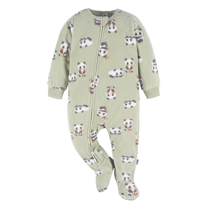 Baby & Toddler Neutral Pandas Footed Fleece Pajamas Sleepwear Gerber®