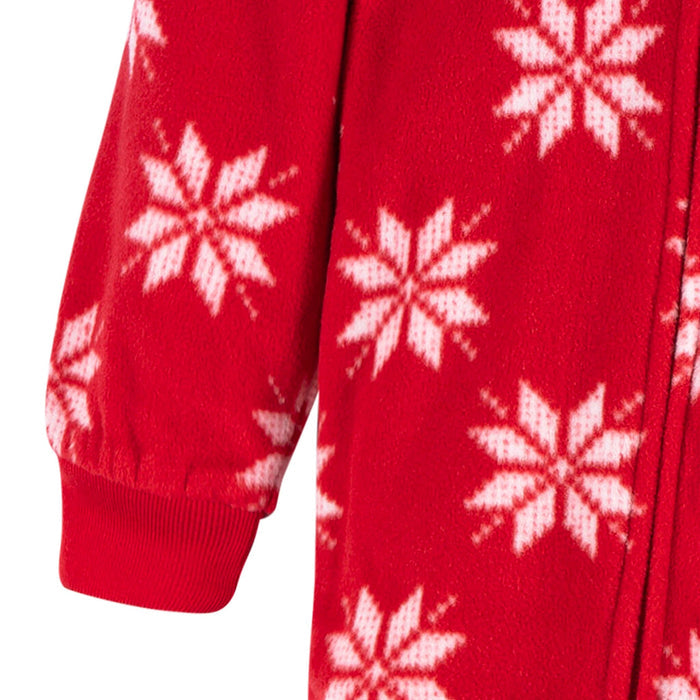 Baby & Toddler Neutral Red Snowflakes Footed Fleece Pajamas Sleepwear Gerber®