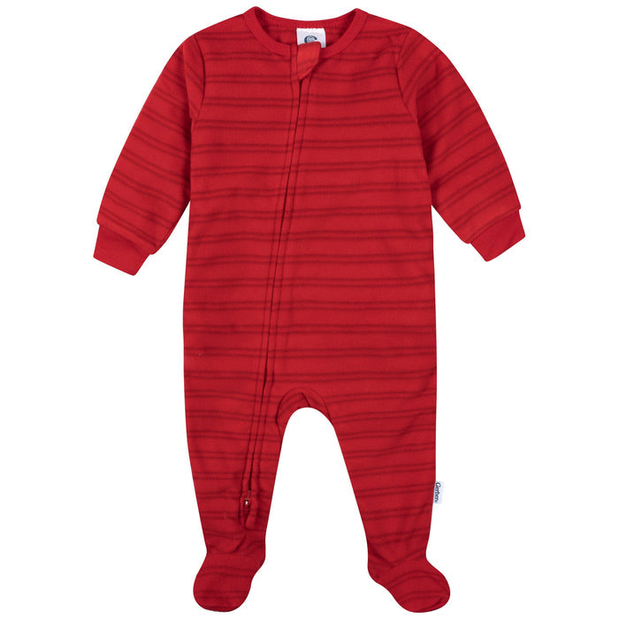 Baby & Toddler Neutral Stripe Footed Fleece Pajamas sleepwear Gerber®