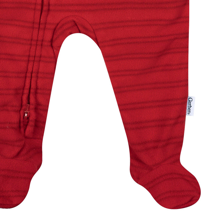 Baby & Toddler Neutral Stripe Footed Fleece Pajamas sleepwear Gerber®