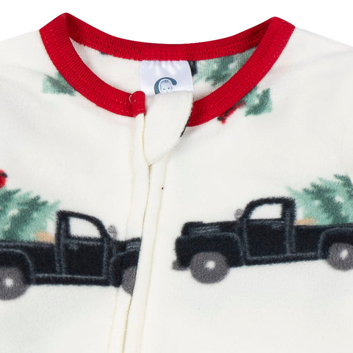 Baby & Toddler Neutral Trucks Footed Fleece Pajamas sleepwear Gerber®