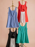 Back Cutout & Pleats Detail Activewear Mini Dress