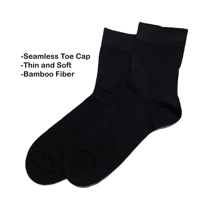 Bamboo Crew Plain Business Socks - Kawata House of Socks