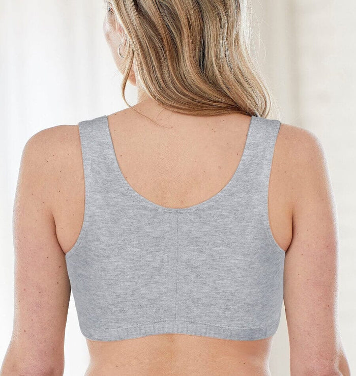 Bestform Tank Style Sports Bra 3 Pack - White/Heather Grey/Black Bras