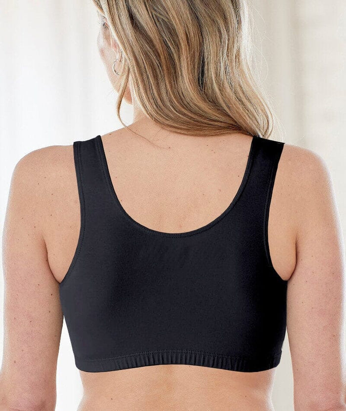 Bestform Tank Style Sports Bra 3 Pack - White/Heather Grey/Black Bras