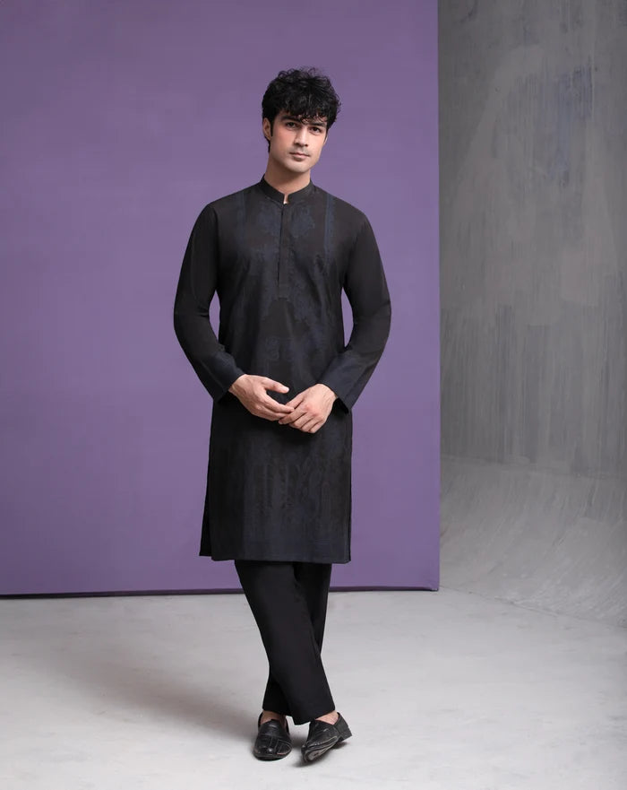 Black Cotton Jacquard 2.0